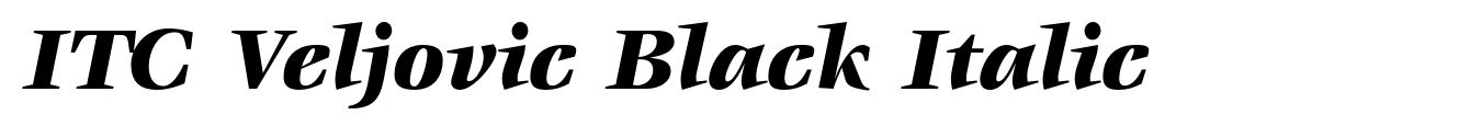 ITC Veljovic Black Italic
